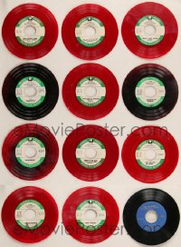 1m0605 LOT OF 12 RADIO SPOT 45 RPM RECORDS 1960s commercials for a variety of different movies!