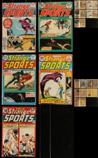 1m0464 LOT OF 5 STRANGE SPORTS STORIES COMIC BOOKS 1973-1974 bowling, hockey, football, golf!
