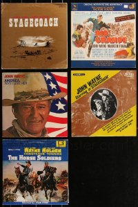 1m0478 LOT OF 5 JOHN WAYNE 33 1/3 RPM RECORDS 1960s Stagecoach, America Why I Love Her, Rio Grande!