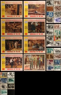 1m0244 LOT OF 39 SERIAL LOBBY CARDS 1940s-1950s incomplete sets from several different movies!