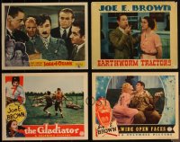 1m0318 LOT OF 4 JOE E. BROWN LOBBY CARDS 1930s-1940s with Hitler mustache in Joan of Ozark + more!