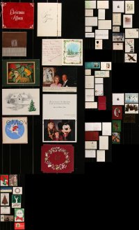 1m0412 LOT OF 37 CELEBRITY HOLIDAY GREETING CARDS 1960s-2000s from Jimmy Stewart & others!