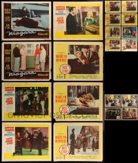 1m0278 LOT OF 20 LOBBY CARDS FROM MARILYN MONROE MOVIES 1950s-1960s Niagara, Bus Stop & more!