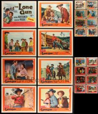 1m0267 LOT OF 24 COWBOY WESTERN LOBBY CARDS 1950s complete sets from three different movies!