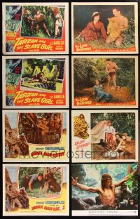 1m0302 LOT OF 8 TARZAN, BOMBA & JUNGLE JIM LOBBY CARDS 1950s-1980s scenes from several movies!