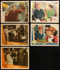 1m0311 LOT OF 5 LOBBY CARDS FROM ALEC GUINNESS MOVIES 1950s great scenes from his movies!