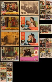 1m0229 LOT OF 49 COWBOY WESTERN LOBBY CARDS 1930s-1960s great scenes from several movies!