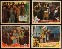 1m0315 LOT OF 4 ROY ROGERS LOBBY CARDS 1940s In Old Cheyenne, Lights of Old Santa Fe & more!
