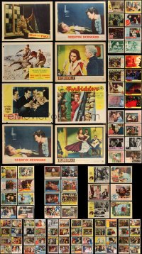 1m0204 LOT OF 126 LOBBY CARDS 1940s-1970s great scenes from a variety of different movies!