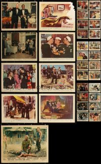1m0562 LOT OF 57 ENGLISH FRONT OF HOUSE LOBBY CARDS 1950s scenes from a variety of movies!