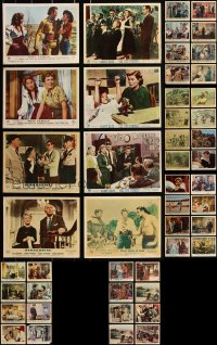 1m0563 LOT OF 48 ENGLISH FRONT OF HOUSE LOBBY CARDS 1950s-1960s scenes from a variety of movies!