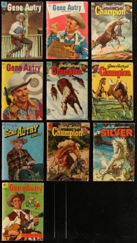 1m0462 LOT OF 9 GENE AUTRY & 1 HI-YO SILVER COMIC BOOKS 1940s-1950s cowboy western adventures!