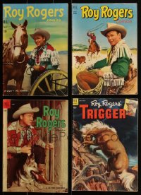 1m0571 LOT OF 4 ROY ROGERS COMIC BOOKS 1950s cool adventures of the cowboy western hero!