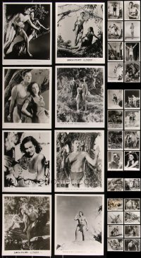 1m0673 LOT OF 34 TARZAN REPRO PHOTOS 1980s Johnny Weissmuller, Maureen O'Sullivan & more!