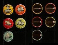 1m0659 LOT OF 5 HOPALONG CASSIDY PIN-BACK BUTTONS 1950 William Boyd saving rodeo!