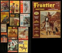 1m0586 LOT OF 13 COWBOY WESTERN PULP MAGAZINES 1950s-1970s Frontier, Gun Fighters & more!