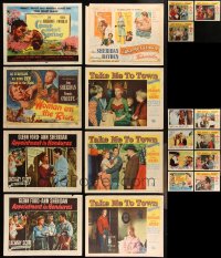 1m0263 LOT OF 27 LOBBY CARDS FROM ANN SHERIDAN MOVIES 1950s complete & incomplete sets!