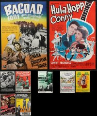 1m0812 LOT OF 11 MOSTLY UNFOLDED FINNISH POSTERS 1960s-1970s a variety of cool movie images!