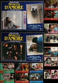 1m0838 LOT OF 30 FORMERLY FOLDED 19X27 ITALIAN PHOTOBUSTAS 1960s-1980s a variety of movie images!