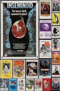 1m0696 LOT OF 32 TRI-FOLDED ONE-SHEETS 1970s-1980s great images from a variety of movies!