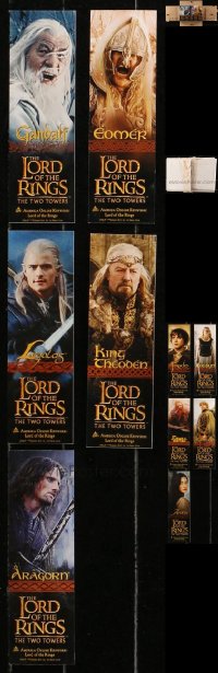 1m0439 LOT OF 400 LORD OF THE RINGS: THE TWO TOWERS BOOKMARKS 2002 ten of the top cast shown!