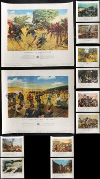 1m0801 LOT OF 12 UNFOLDED 21x24 US ARMY IN ACTION SPECIAL POSTERS 1950s art of men at war!