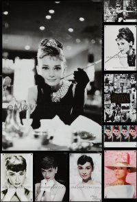 1m0908 LOT OF 9 UNFOLDED AUDREY HEPBURN COMMERCIAL POSTERS 2000s portraits of the beautiful star!