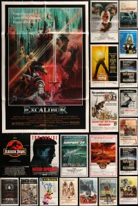 1m0163 LOT OF 25 FOLDED ONE-SHEETS 1960s-1990s great images from a variety of different movies!