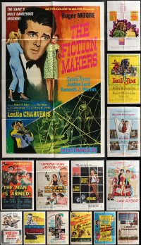 1m0167 LOT OF 21 FOLDED ONE-SHEETS 1950s-1980s great images from a variety of different movies!