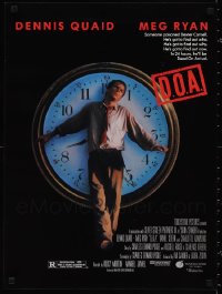 1m0806 LOT OF 12 UNFOLDED 17x24 D.O.A. SPECIAL POSTERS 1988 great image of Dennis Quaid over clock!