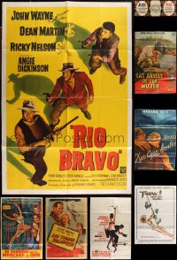 1m0446 LOT OF 9 MISCELLANEOUS POSTERS 1960s-1970s great images from a variety of different movies!