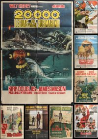 1m0360 LOT OF 12 FOLDED SPANISH POSTERS 1960s-1970s great images from a variety of movies!