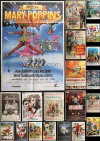 1m0354 LOT OF 20 FOLDED SPANISH POSTERS 1960s-1980s great images from a variety of movies!