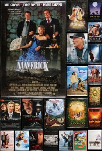 1m0941 LOT OF 25 UNFOLDED MOSTLY DOUBLE-SIDED MOSTLY 27X40 ONE-SHEETS 1990s cool movie images!