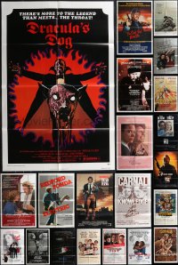 1m0121 LOT OF 96 FOLDED ONE-SHEETS 1970s-1980s great images from a variety of different movies!