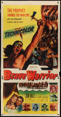 1p0767 BRAVE WARRIOR 3sh 1952 the prophet sounds the war cry and ten thousand braves rise in fury!