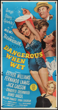 1p0774 DANGEROUS WHEN WET 3sh 1953 huge full-length image of sexiest swimmer Esther Williams!