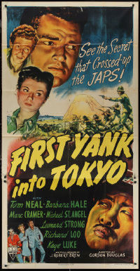 1p0785 FIRST YANK INTO TOKYO 3sh 1945 Tom Neal & Barbara Hale in most daring mission ever devised!