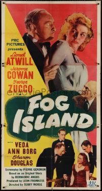 1p0787 FOG ISLAND 3sh 1945 Lionel Atwill, Jerome Cowan, George Zucco, Sharon Douglas, horror, rare!