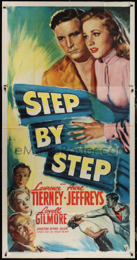 1p0842 STEP BY STEP 3sh 1946 different artwork of Lawrence Tierney & Anne Jeffreys, film noir, rare!