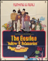 1p0854 YELLOW SUBMARINE INCOMPLETE 3sh 1968 psychedelic art of Beatles John, Paul, Ringo & George!