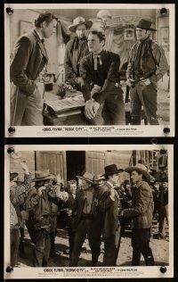 1p1936 DODGE CITY 2 8x10 stills 1939 Errol Flynn in confrontations in Michael Curtiz classic!