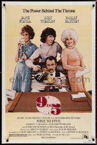 1p1443 9 TO 5 1sh 1980 Dolly Parton, Jane Fonda & Lily Tomlin w/tied up Dabney Coleman!