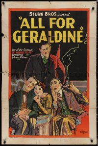 1p1446 ALL FOR GERALDINE 1sh 1928 McManus' Let George Do It, smoking stone litho art, ultra rare!