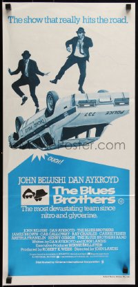 1p1372 BLUES BROTHERS Aust daybill 1980 John Belushi & Aykroyd, the show that really hits the road!