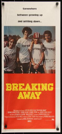 1p1373 BREAKING AWAY Aust daybill 1979 Dennis Christopher, Dennis Quaid, Peter Yates cycling classic!