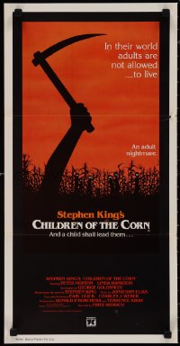 1p1381 CHILDREN OF THE CORN Aust daybill 1983 Stephen King horror, and a child shall lead them!