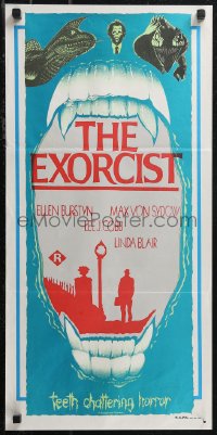1p1420 ROADSHOW Aust daybill 1980s The Exorcist, Friedkin, Von Sydow, William Peter Blatty classic!