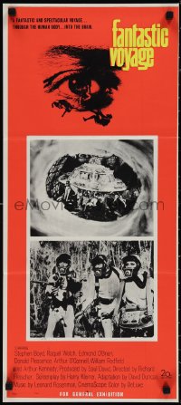 1p1387 FANTASTIC VOYAGE Aust daybill 1967 Raquel Welch journeys to the human brain, Fleischer sci-fi