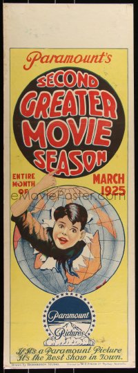 1p0064 PARAMOUNT'S SECOND GREATER MOVIE SEASON long Aust daybill 1925 different & ultra rare!